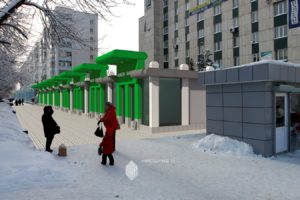 Проект торгового комплекса по бул.Молодежный, 10 к2 в г.Уфа (построен)